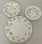 Martha Stewart Everyday Dinnerware 4 Side Bowls Pansy Floral Set 12. Fixed Price $120.00.