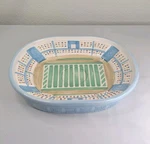 Vintage Lotus Ceramic Football Stadium Serving Dish / Chip Bowl. Fixed Price $50.00.