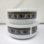 Mikasa Thailand Arabella Nesting Bowls Set Of 2 With Lids W/o Box Euc! Pristine!. Fixed Price $27.87.