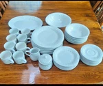 Gibson White Embossed Fruit Dinnerware- Plates, Bowls, Mugs, Serving, You Choose. Fixed Price $9.99.