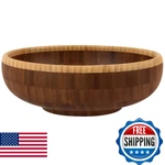 Totally Bamboo Classic Large Serving Bowl 12X12X4.5 Inches. Fixed Price $108.22.