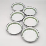 Sauce Bowls Set Of 6 Green Scallop Pattern Golden Rabbit Enamelware. Fixed Price $29.95.
