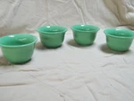 4 Green Ceramic Cac Durable China Tango Custard Dessert Dipping Bowls. Fixed Price $15.00.