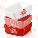 3 Pcs Mini Valentine's Day Candy Bowls Ceramic Romantic For Tiered.... Fixed Price $15.24.