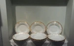 Set Of Ten Wedgwood Gold Rimmed Soup Bowls X4560 Gilman Collamore Ca. 1920. Fixed Price $189.95.