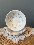 Set Of 3 Martha Stewart Everyday Pansy Soup Cereal Bowls Floral Made In France. Fixed Price $8.00.