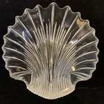 13 3/4" Cjr Riedel Scallop Shell Shaped Clear Serving Display Bowl. Fixed Price $195.00.