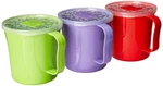 3PK 37OZ Zilpoo Microwave Soup Mug W/handle, Vented Lid. Plastic Cereal Bowl. Fixed Price $26.54.