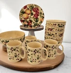 Waverly Garden Room Floral Manor 14PC Set Salad Plates Cereal Bowls Serving Mugs. Fixed Price $116.42.