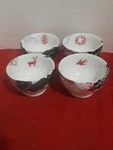 4 Rosanna Cotswold Footed Bowls. Fixed Price $9.00.