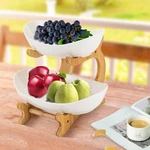 2-TIER Countertop Fruit Vegetable Basket Bowl Storage Rack Home Kitchen Bathroom. Fixed Price $26.72.