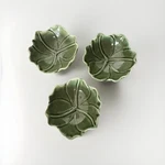 Creative Co-op Vintage Trinket / Pinch Bowl Set Of Green Leaf Design 3.5. Fixed Price $14.50.