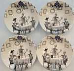 4CT Royal Stafford Halloween Bone Appetite Cereal Bowls Set Skeleton Dining Cafe. Fixed Price $109.99.