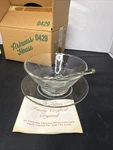 Princess House Heritage 429 Crystal Condiment Serving Bowl Underplate Spoon. Fixed Price $14.26.