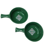 Mcilhenny Tabasco Green Ceramic Handled Chili Soup Dip Salsa Bowl Set Of 2. Fixed Price $20.00.