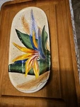 2004 Island Plantations "bird Of Paradise Hand Painted Oval Bowl Gc. Fixed Price $48.00.