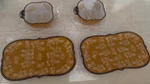 2 Temptations/tara Floral Lace Spice Individual Bowls 5 1/8 16 Oz With Trays. Fixed Price $50.00.