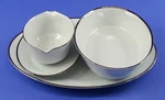 3PC Noritake Pilgrim 6981 Oval Platter Round Servingvegetable Dish Gravy Boat. Fixed Price $33.80.