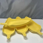 Bruntmor 11 Ceramic Serving Boats Yellow Set 4 Eco Friendly Microwave Safe. Fixed Price $19.59.