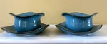 Southern Living At Home 2 Tuscan Tidbit Bowls & Saucers Retired Never Used. Fixed Price $22.95.