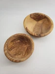 Handmade Olive Wood Bowl Set Of 2 Small Nesting Unfinished. Fixed Price $13.50.