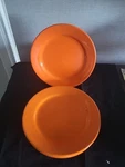 Waechtersbach Fun Factory Orange Solid Colors Salad Plates 8-1/4". Fixed Price $45.47.