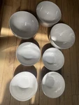 Alessi Tonale Large And Little Bowl, Light Grey White Pale Yellow Set Of 7. Fixed Price $70.00.