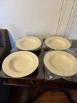 Mikasa Japan Plaza Platinum DE902 Set Of 4 Rimmed Soup Bowls New W/tags. Fixed Price $30.00.