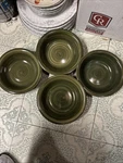 Vintage 222 Fifth / Studio 33 Genuine Stoneware Green Burlap Craft 5 Cereal Bowl. Fixed Price $16.00.
