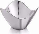 Nambe Wave Serving Bowl, Polished Alloy Metal, Oven Safe, 9 Inch - Silver. Fixed Price $100.00.