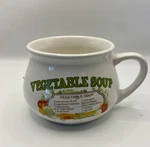 Vegetable Soup Recipe Bowl Mug Vintage Stoneware Crock Retro Kitchen Decor. Fixed Price $12.00.