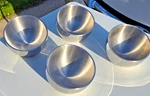 Vollrath Set Of 4 Double Wall Angled Display Stainless Steel Bowls 1 Quart. Fixed Price $24.99.