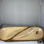 Roro Hand Carved Wood Decorative Serving Bowl Dish 18 X 5. Fixed Price $28.40.