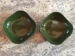 Vintage Hall Square Dark Green Bowls #1210. Fixed Price $54.95.