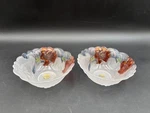 Set Of Soga Glass "floral" Bowls Japan 6" X 1/2" Deep. Fixed Price $29.99.