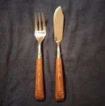 Stainless & Wood-handled Orio 2007 Flatware Capdeco France (fish Fork Knife?). Fixed Price $50.00.