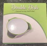 Southern Homewares Double Dish Pedestal Snack Melamine Green/white SH-10198. Fixed Price $12.00.