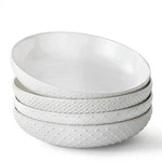 8.5" Pasta Bowls Set Of 4, 30 Oz Embossed Salad For Serving Soup, Noodl.... Fixed Price $128.95.