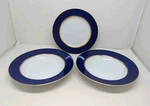 Cobalt Blue Cathy Hardwick For Mikasa 2 Rimmed Bowls & 1 Salad Plate Porcelain. Fixed Price $21.56.