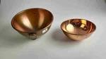 Mauviel Copper Mixing Bowl 11" + 8.5" Korea - Some Issues, Read. Fixed Price $99.00.