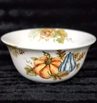 Pumpkin Blue Orange Serving Bowl 9.5X4.5" Ceramic Maxcera Thanksgiving Artichoke. Fixed Price $39.67.