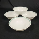 Corelle Rosemarie Green Band Cereal Bowls 6.5" Dinnerware Set Of 4 Usa. Fixed Price $18.00.