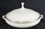 Round Covered Vegetable Bowl Montclair By Lenox 501 Presidential Platinum Trim. Fixed Price $89.35.