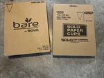 Solo 42RCP 1/4OZ. Bare Eco-forward Treated Paper Funnel Cups (2000/CT) New. Fixed Price $83.69.