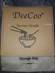 Deecoo 3 Sets (12 Piece) Melamine Ramen Bowl W/ Chopsticks, Ladle Spoons. Fixed Price $46.99.