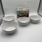 Overandback What Dish 4-PIECE Serving Bowl Set Stoneware Plates Microwave Safe. Fixed Price $42.77.