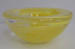 Kosta Boda Yellow Swirl Art Glass Decorative Bowl Dish Modern Scandinavian. Fixed Price $58.58.