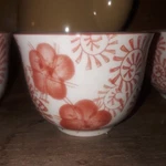 (4) Japanese Asian Style Ceramic Tea Cups, Rice Bowls. Torre & Tagus Pretty!!. Fixed Price $10.00.