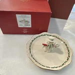 Lenox Happy Holly Days Snowman Treat Dish, 8IN Holiday. Fixed Price $45.00.