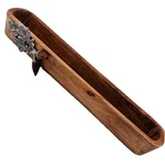 Mud Pie Wooden Bowl Acorn & Silver Leaf Accents Crackers Charcuterie Nuts Olive. Fixed Price $14.99.